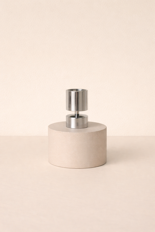 HAVN silver taper candle holder – Glo & Nest, photo 2
