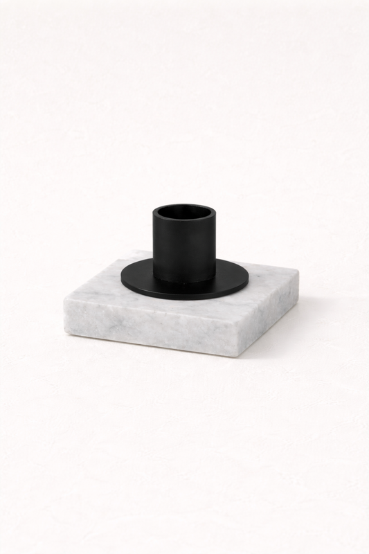 EIRA Matt Black Taper Candle Holder