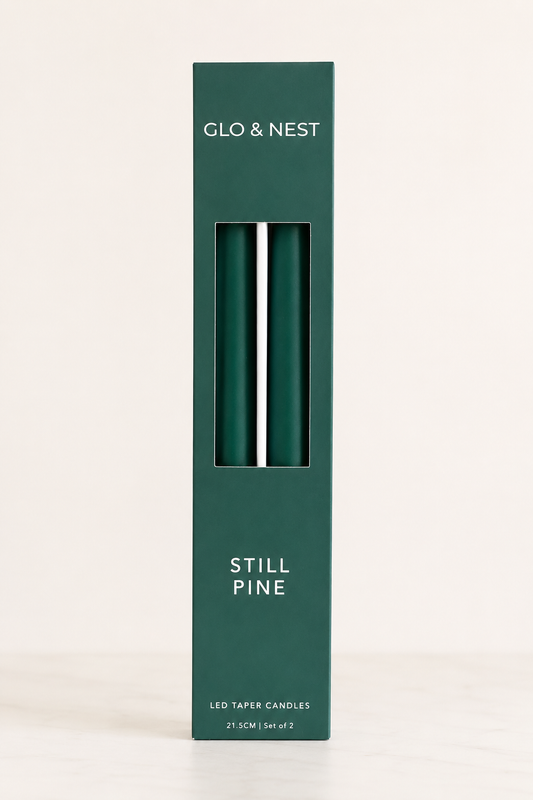 LED Taper Candles Set of 2 21.5cm – Still Pine | Real Wax