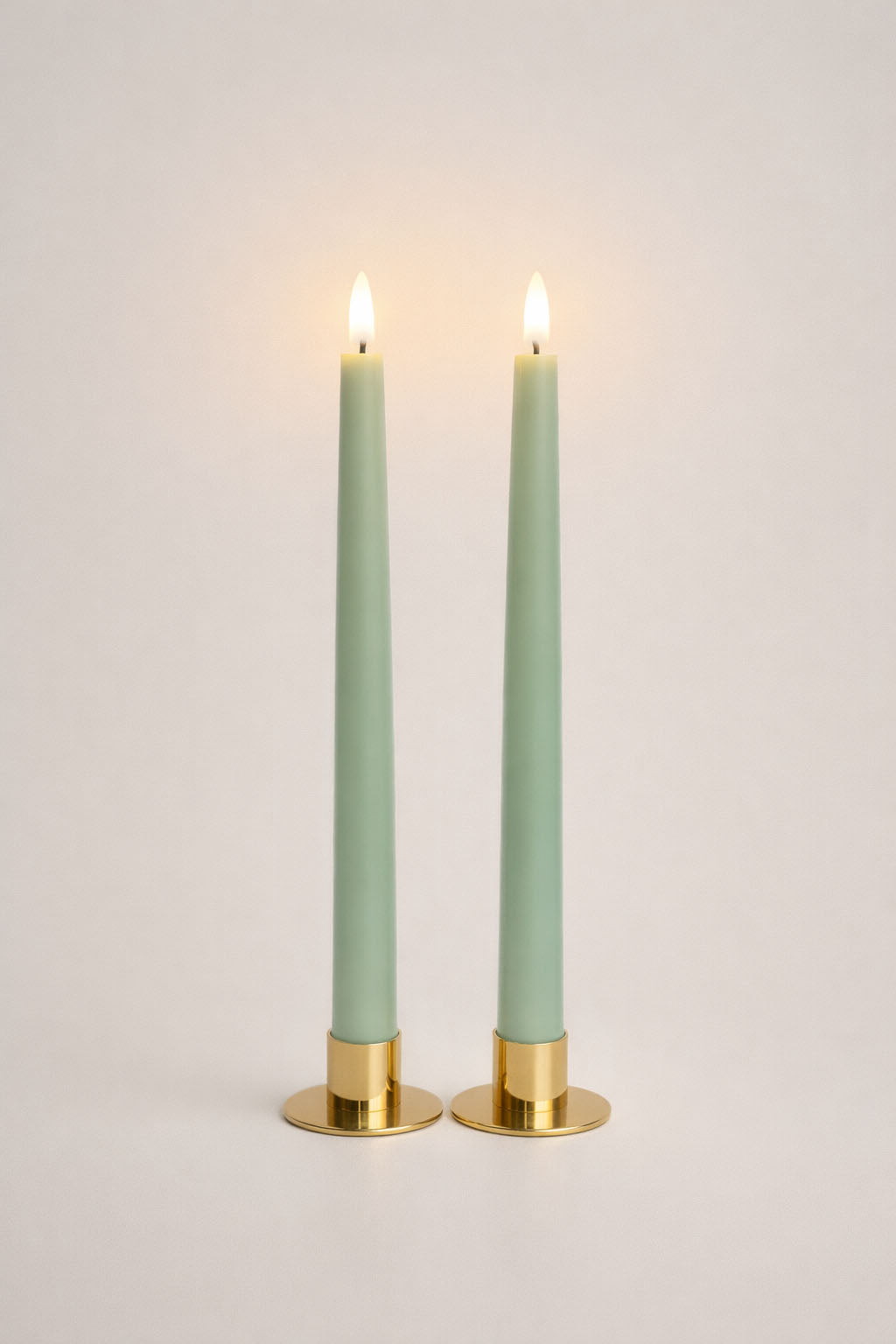 Set of 2 LED Taper Candles - Sage Whisper