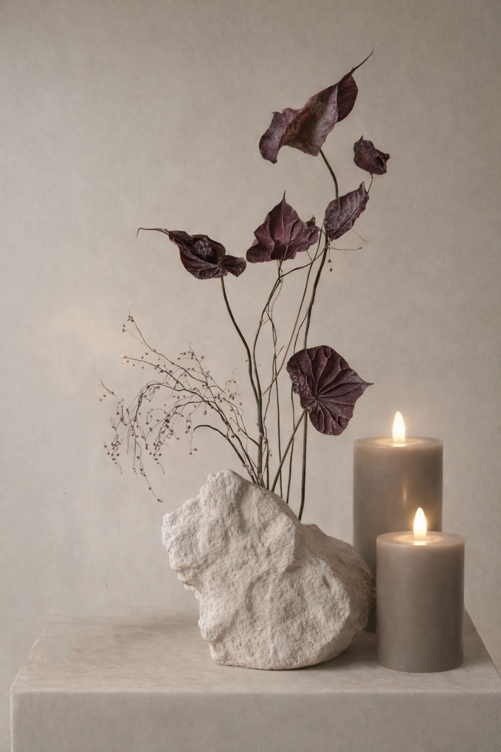 Limited offer LED Pillar Candle Set – Warm Stone | Real Wax LED I Candle including remote control