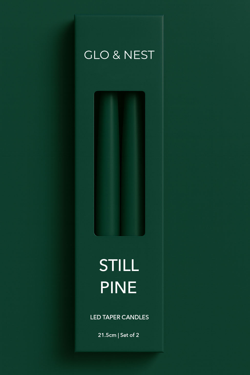 Set of 2 LED Taper Candles - Still Pine