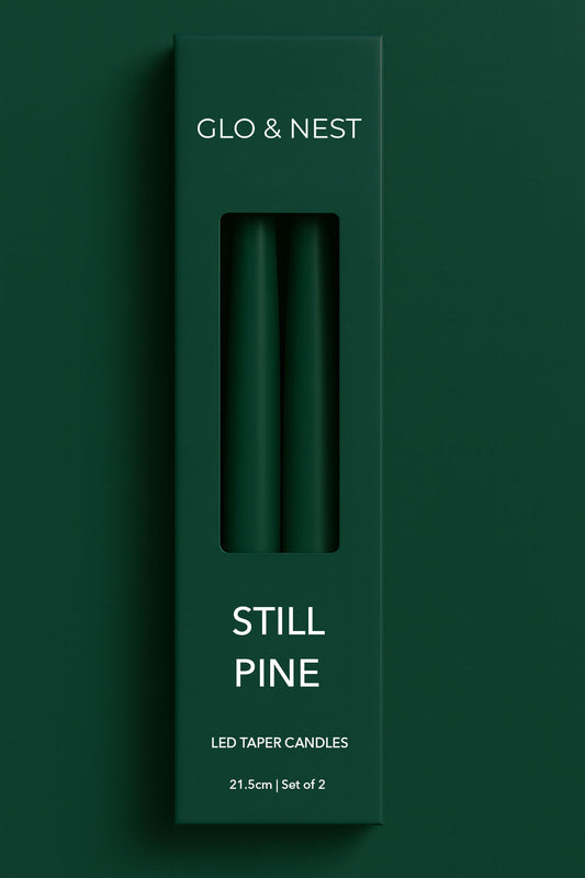Set of 2 LED Taper Candles - Still Pine