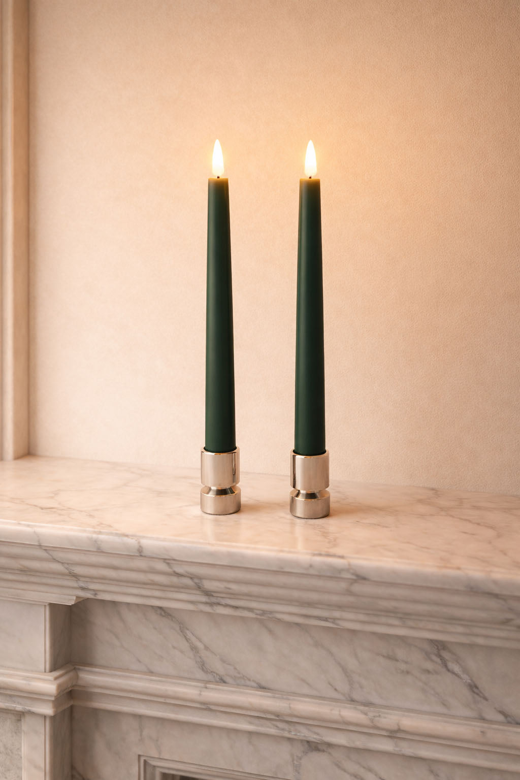 Set of 2 LED Taper Candles - Still Pine