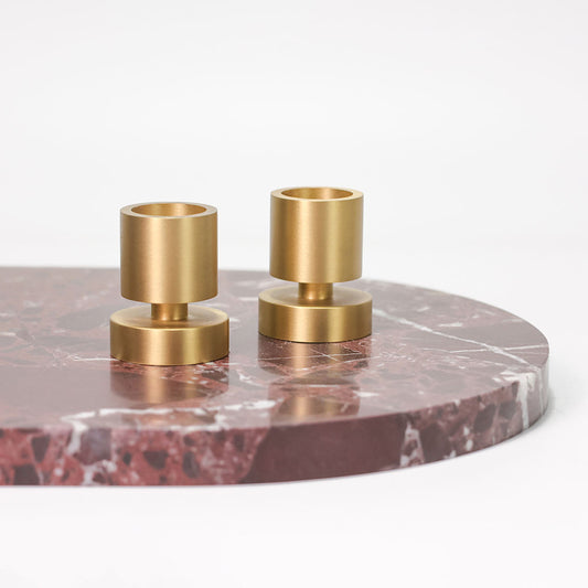 FOUNDRY – Solid Brass Taper Candle Holder - 1 Piece