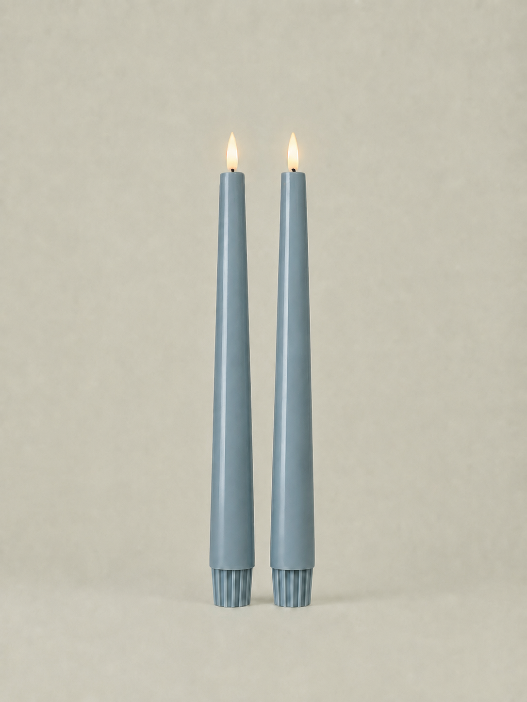 LED Taper Candles Set of 2 21.5cm – Nordic Mist | Real Wax