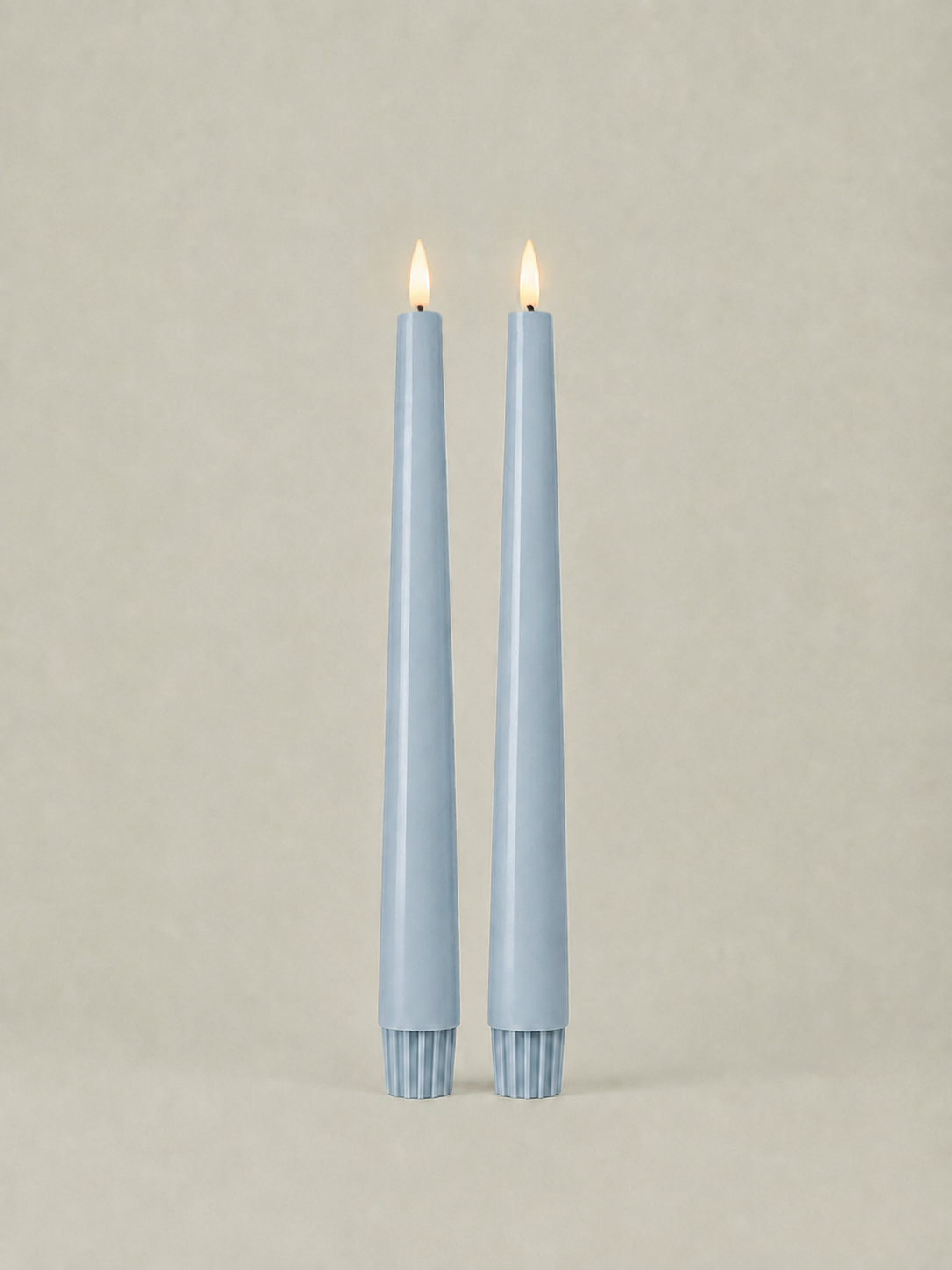LED Taper Candles Set of 2 21.5cm – Quiet Sky | Real Wax